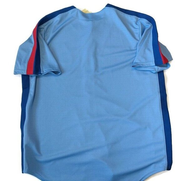 Nike Montreal Expos Full Button Jersey Mens Size L Cooperstown Collection Blue - Picture 4 of 10
